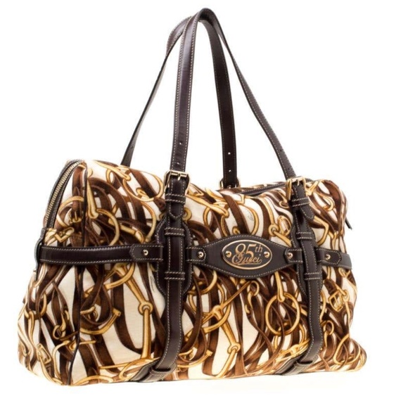 Gucci 💥PRICE DROP🔥Brwn Horsebit Velvt Large 85th - Picture 6 of 8